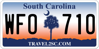 SC license plate WFO710
