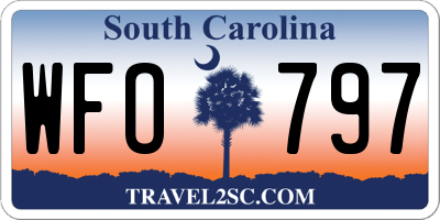 SC license plate WFO797