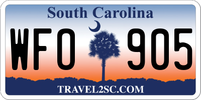 SC license plate WFO905