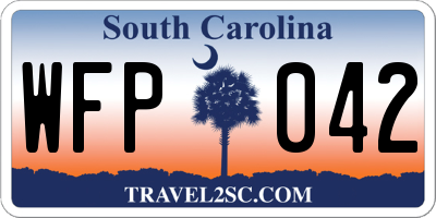 SC license plate WFP042