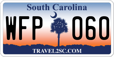 SC license plate WFP060