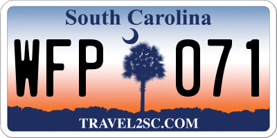 SC license plate WFP071