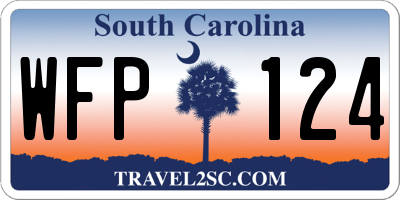 SC license plate WFP124