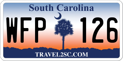 SC license plate WFP126