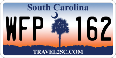 SC license plate WFP162
