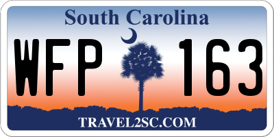 SC license plate WFP163