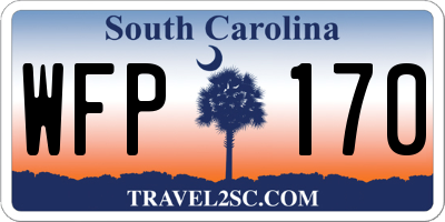 SC license plate WFP170
