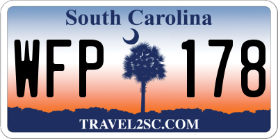 SC license plate WFP178