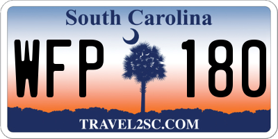 SC license plate WFP180