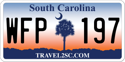 SC license plate WFP197