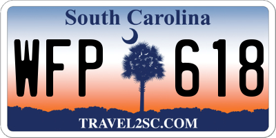 SC license plate WFP618