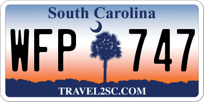 SC license plate WFP747