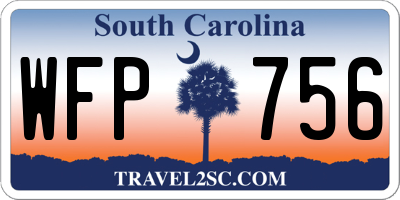 SC license plate WFP756