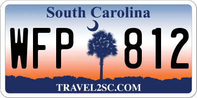 SC license plate WFP812