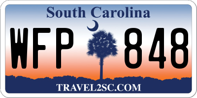 SC license plate WFP848