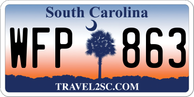 SC license plate WFP863