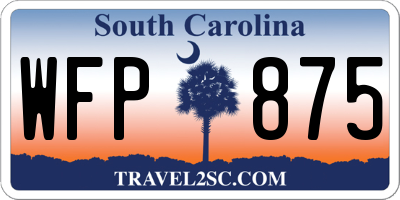 SC license plate WFP875