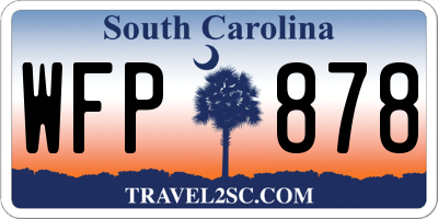 SC license plate WFP878