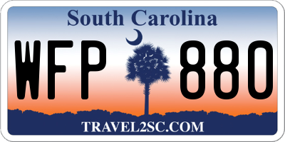 SC license plate WFP880