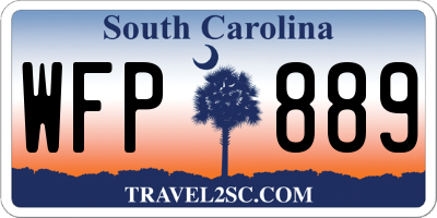 SC license plate WFP889