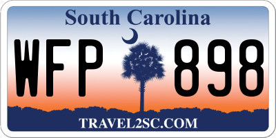 SC license plate WFP898