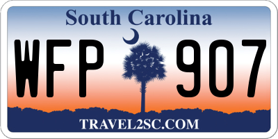 SC license plate WFP907