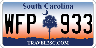 SC license plate WFP933