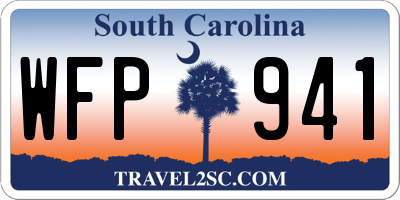 SC license plate WFP941