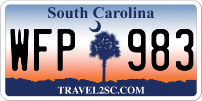 SC license plate WFP983