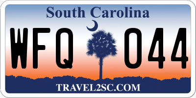 SC license plate WFQ044