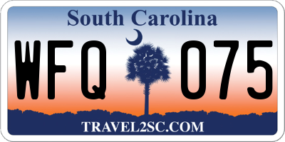 SC license plate WFQ075