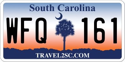 SC license plate WFQ161