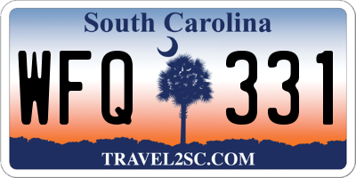 SC license plate WFQ331
