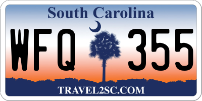 SC license plate WFQ355