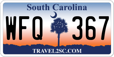 SC license plate WFQ367