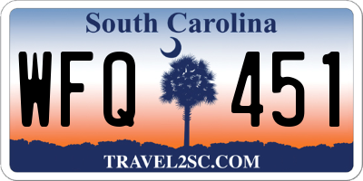 SC license plate WFQ451