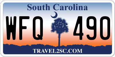 SC license plate WFQ490