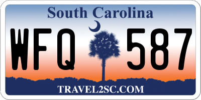 SC license plate WFQ587
