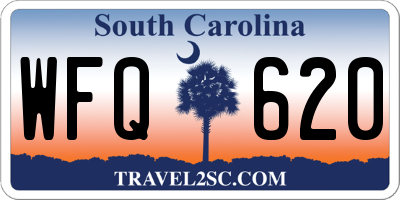 SC license plate WFQ620