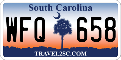 SC license plate WFQ658