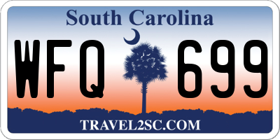 SC license plate WFQ699