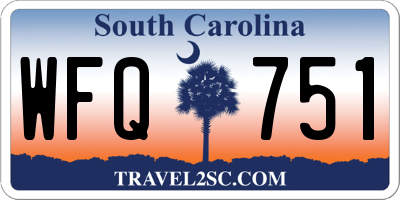 SC license plate WFQ751
