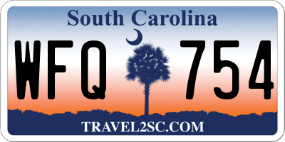 SC license plate WFQ754