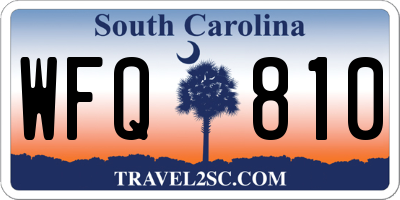 SC license plate WFQ810