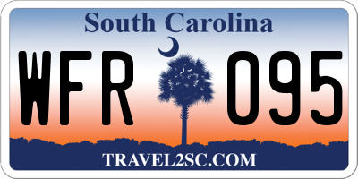 SC license plate WFR095