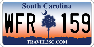 SC license plate WFR159