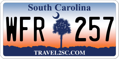 SC license plate WFR257