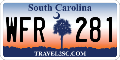 SC license plate WFR281