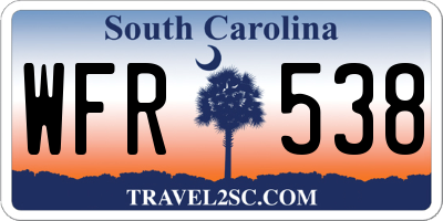 SC license plate WFR538
