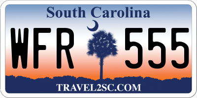 SC license plate WFR555